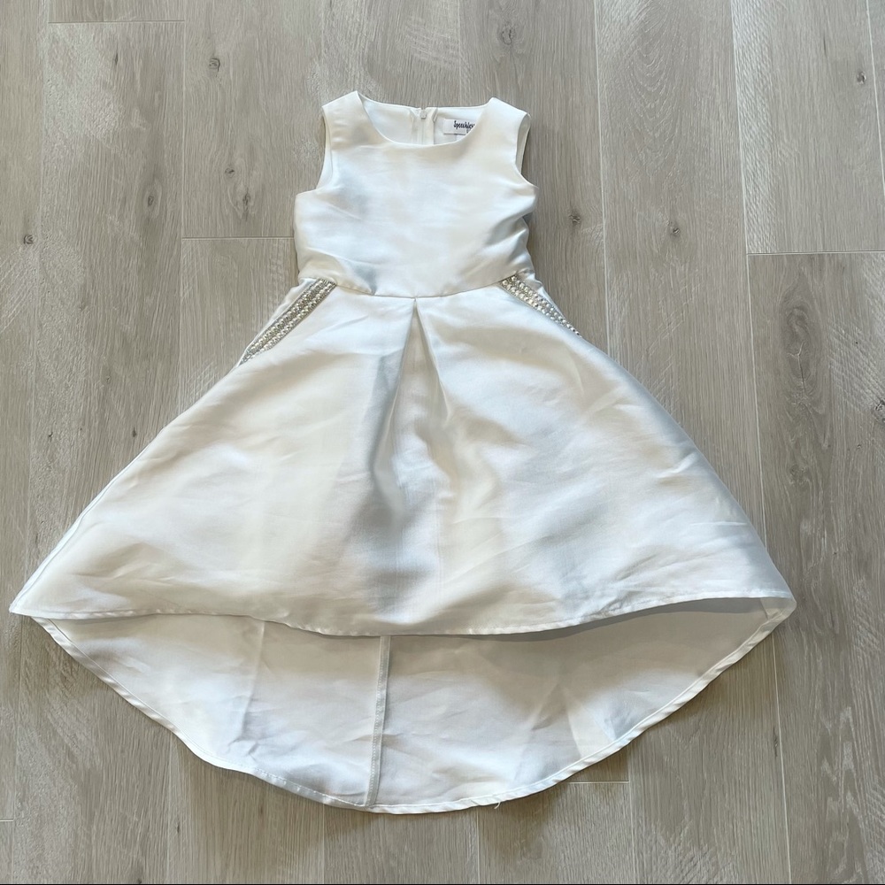 Girls High Low Flower Girl Dress